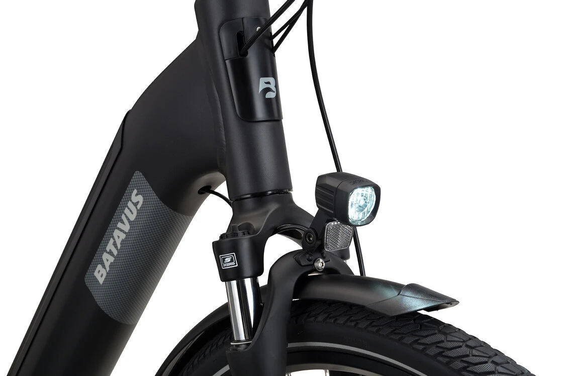 Rower elektryczny z baterią w ramie Batavus Altura PT Smart 500Wh Smoking Black Mat
