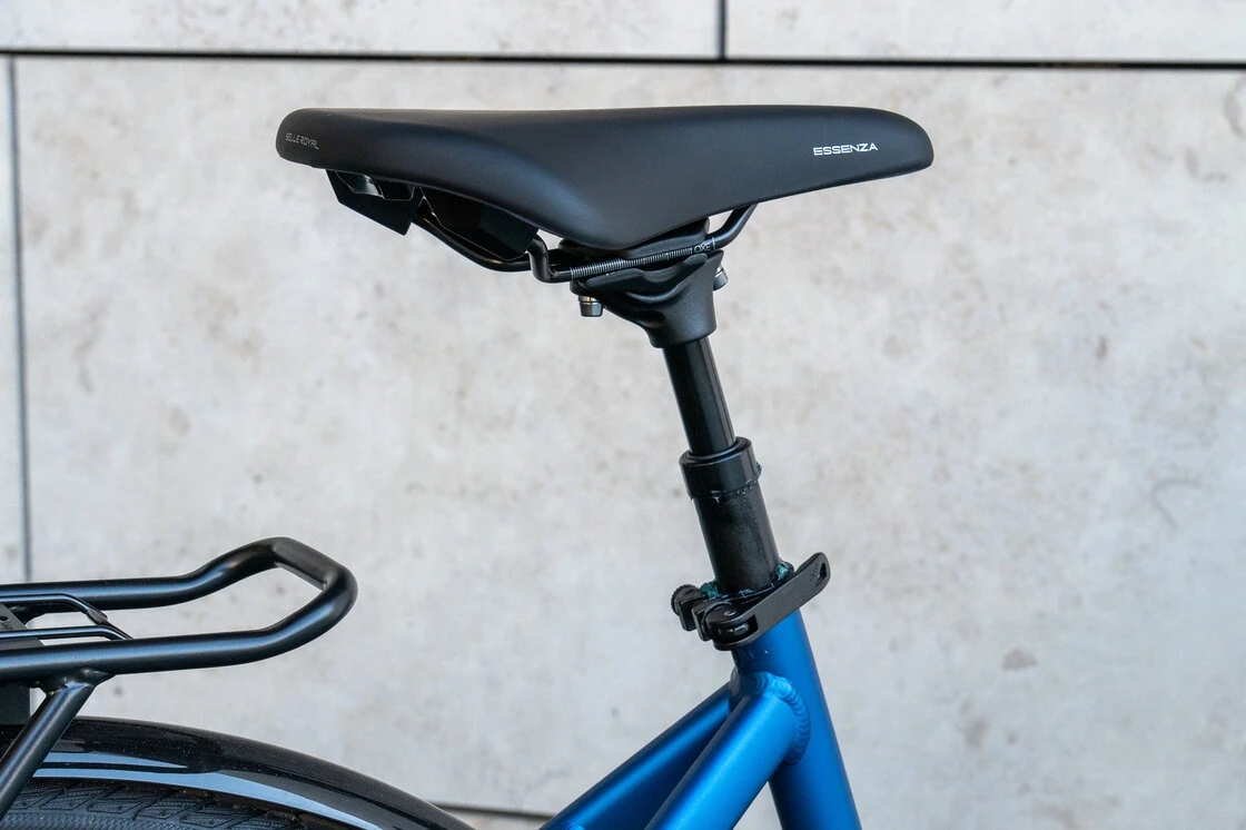 Rower elektryczny z baterią w ramie BBF E-City Chur Bosch 630Wh Blue Mat 52