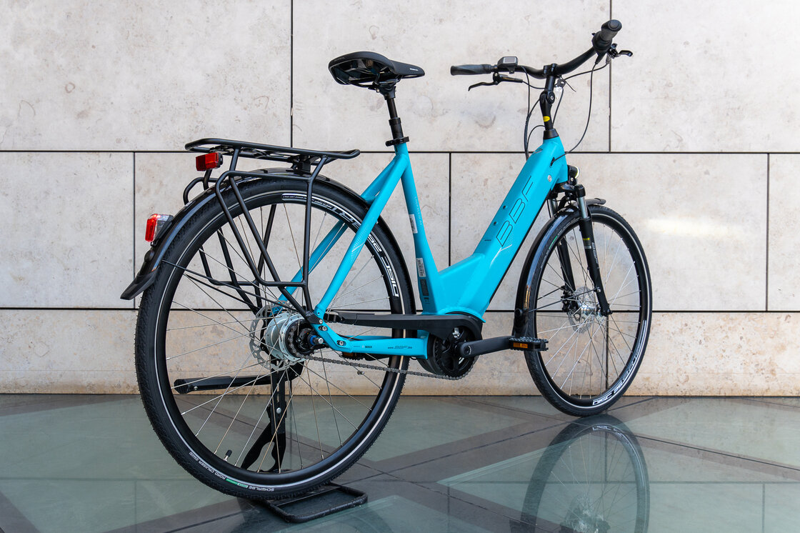 Rower elektryczny z baterią w ramie BBF E-City Chur Bosch 630Wh Petrol Mat