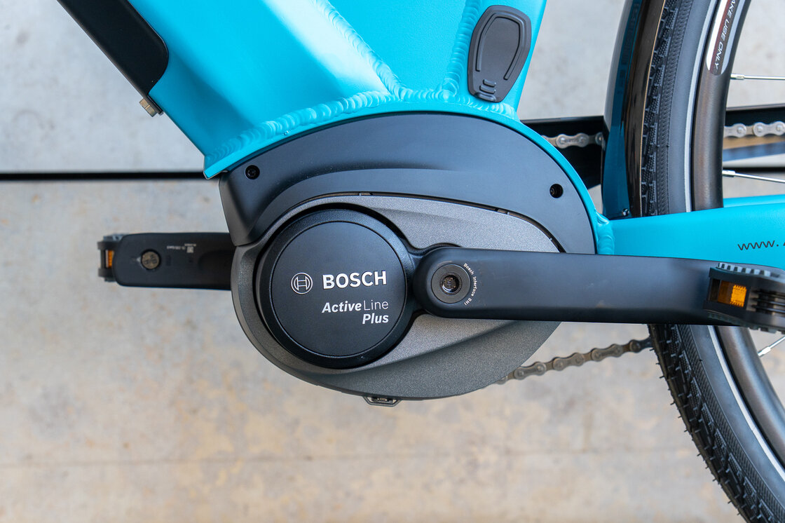 Rower elektryczny z baterią w ramie BBF E-City Chur Bosch 630Wh Petrol Mat