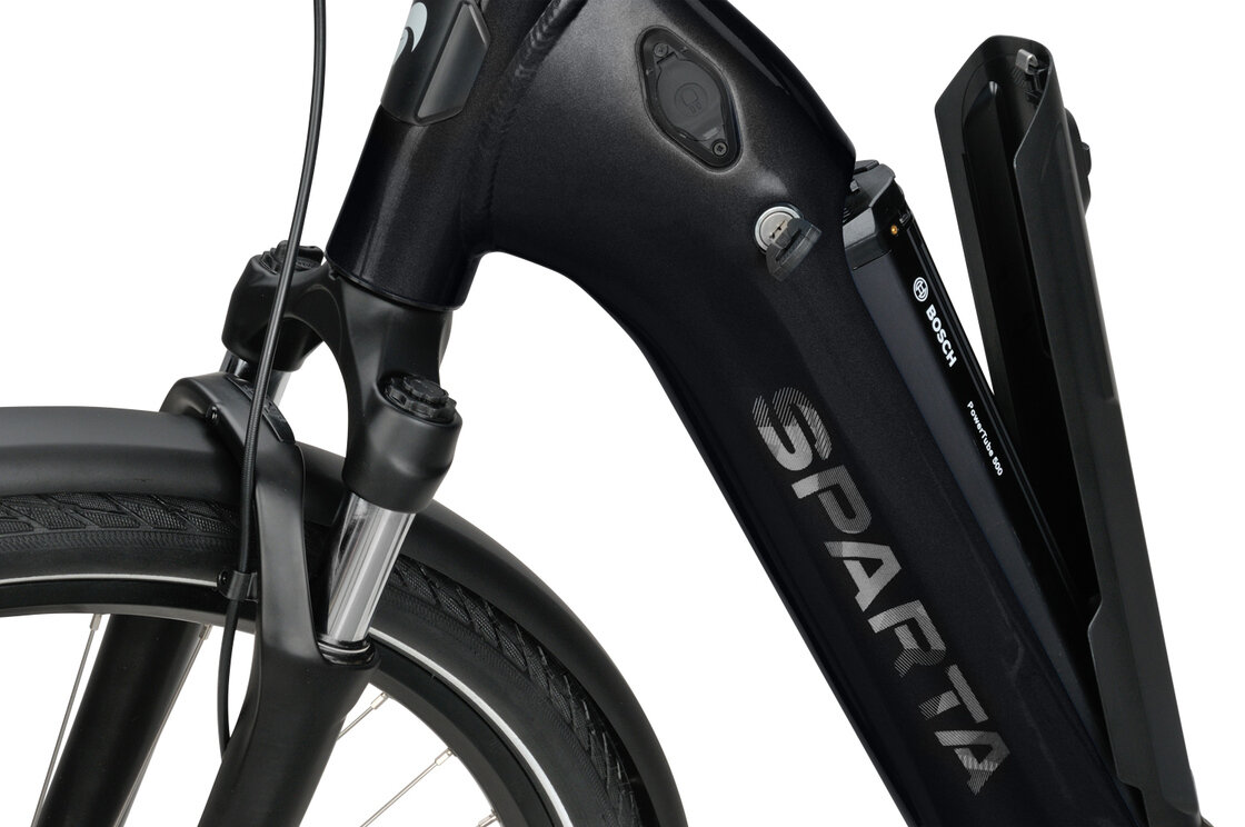 Rower elektryczny z baterią w ramie Sparta c-Grid Ultra Bosch Smart 500Wh Black Metalic Mat