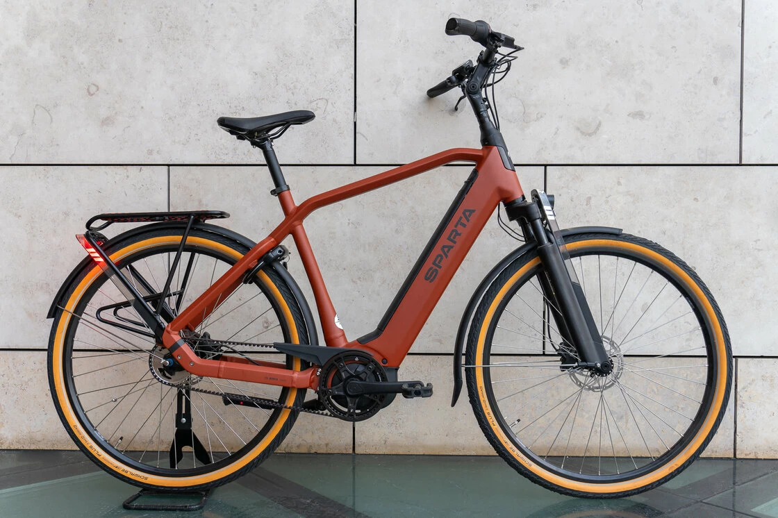 Rower elektryczny z baterią w ramie Sparta d-Rule Energy Męski Jaspis Red Mat 53