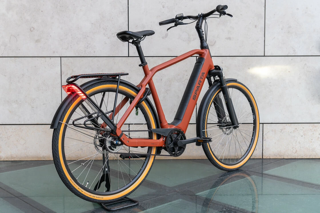 Rower elektryczny z baterią w ramie Sparta d-Rule Energy Męski Jaspis Red Mat 53