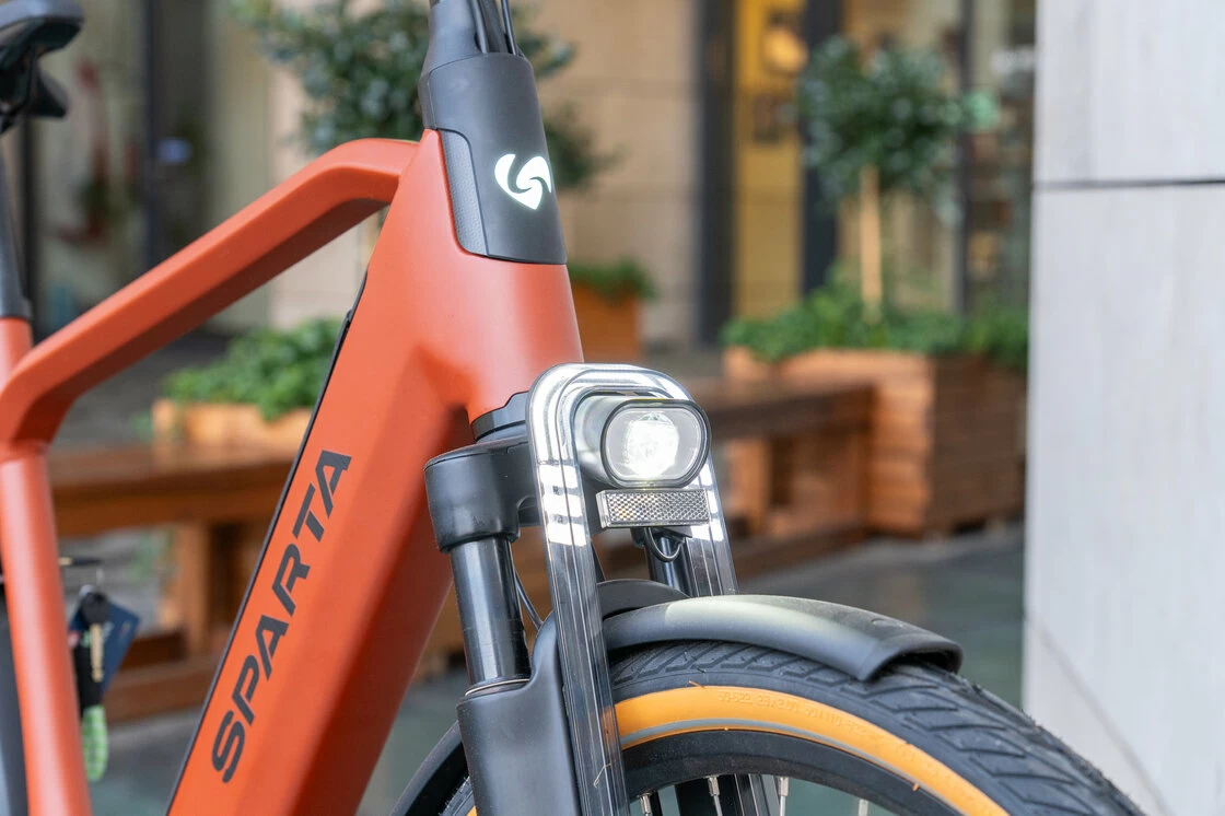 Rower elektryczny z baterią w ramie Sparta d-Rule Energy Męski Jaspis Red Mat 53