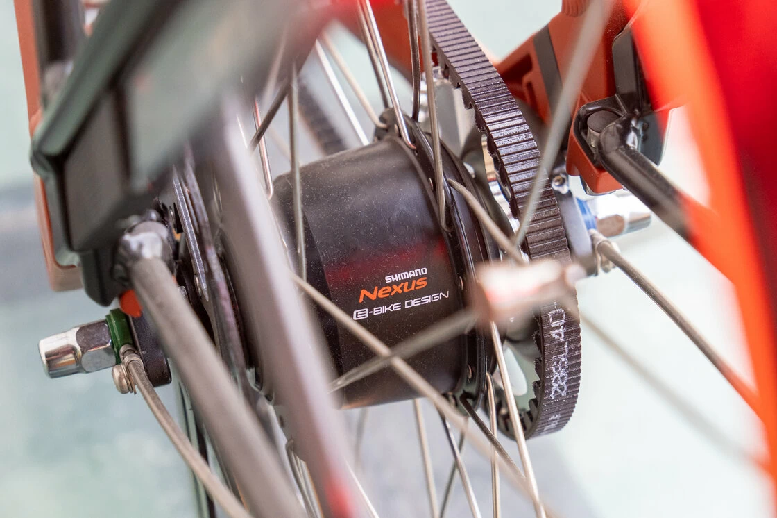 Rower elektryczny z baterią w ramie Sparta d-Rule Energy Męski Jaspis Red Mat 53
