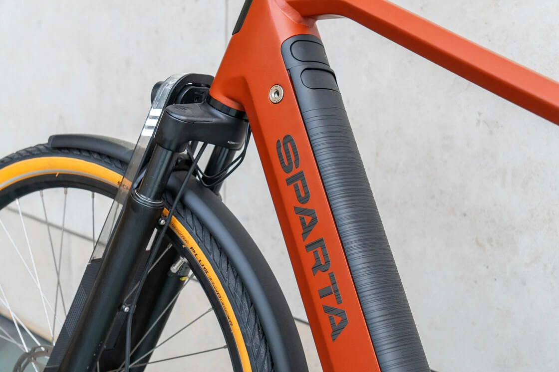 Rower elektryczny z baterią w ramie Sparta d-Rule Energy Męski Jaspis Red Mat 53