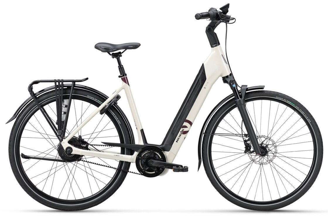 Rower elektryczny z paskiem KOGA EVIA PRO DS Bosch Smart System Alpine White Połysk