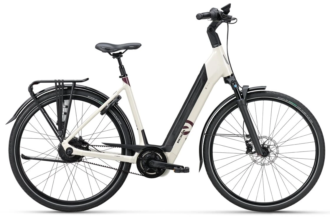 Rower elektryczny z paskiem KOGA EVIA PRO DS Bosch Smart System Alpine White Połysk 53