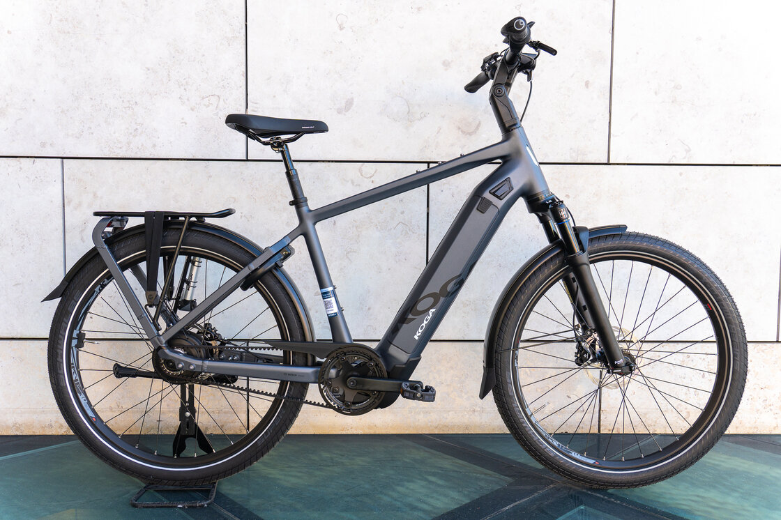 Rower elektryczny z paskiem KOGA E-XITE 800Wh Męski Jeans Mat
