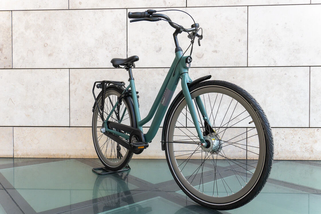 Rower miejski Gazelle Esprit T3 Thyme green mat