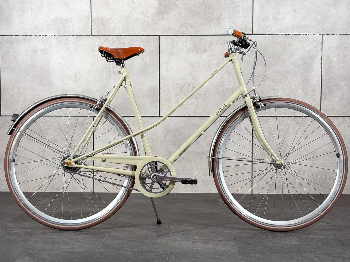 Rower miejski Gazelle Van Stael Damski Caramel Khaki