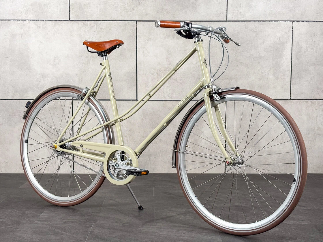 Rower miejski Gazelle Van Stael Damski Caramel Khaki