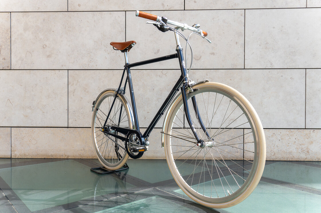 Rower miejski Gazelle Van Stael Męski Navy Blue