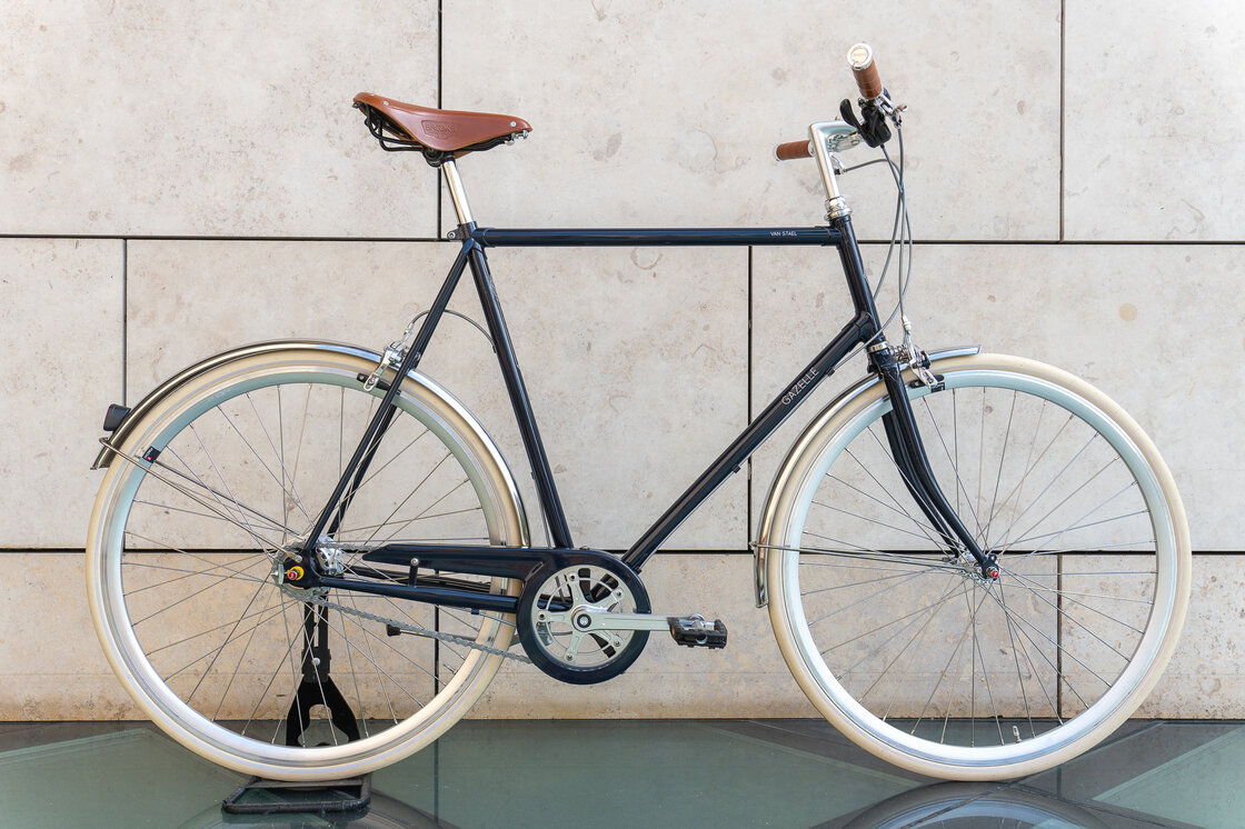 Rower miejski Gazelle Van Stael Męski Navy Blue