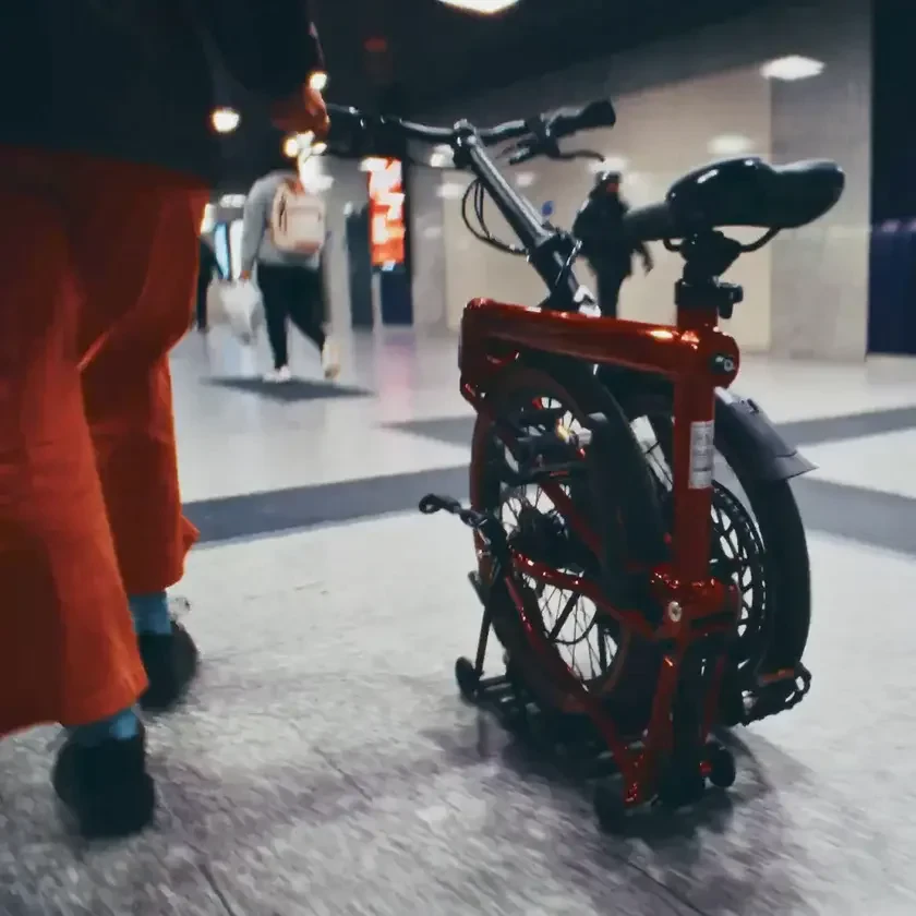 Rower składany Ahooga A-MAX Alfine 8 Ruby Red