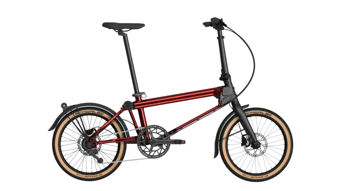 Rower składany Ahooga A-MAX Alfine 8 Ruby Red