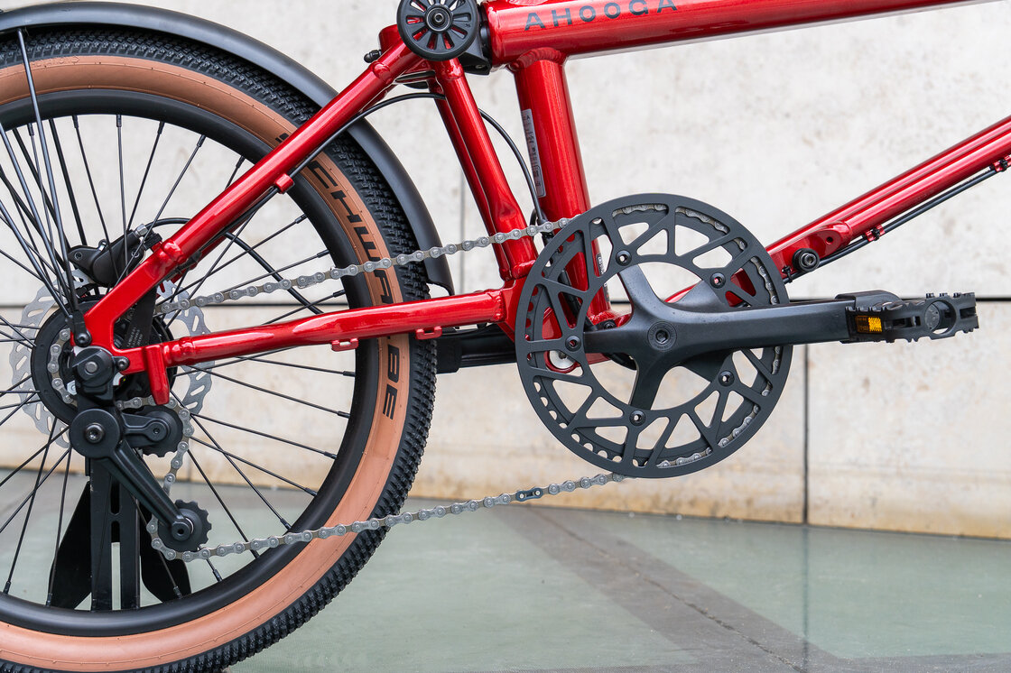 Rower składany Ahooga A-MAX Alfine 8 Ruby Red