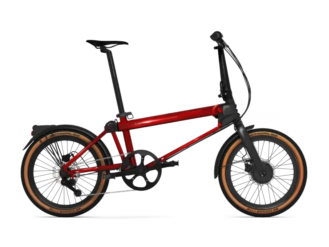 Rower składany Ahooga  E-MAXAlfine 8 Ruby Red