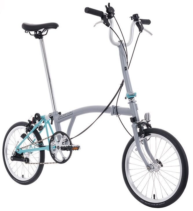 Rower składany Brompton A-Line 3 Window Grey/Turkish Green