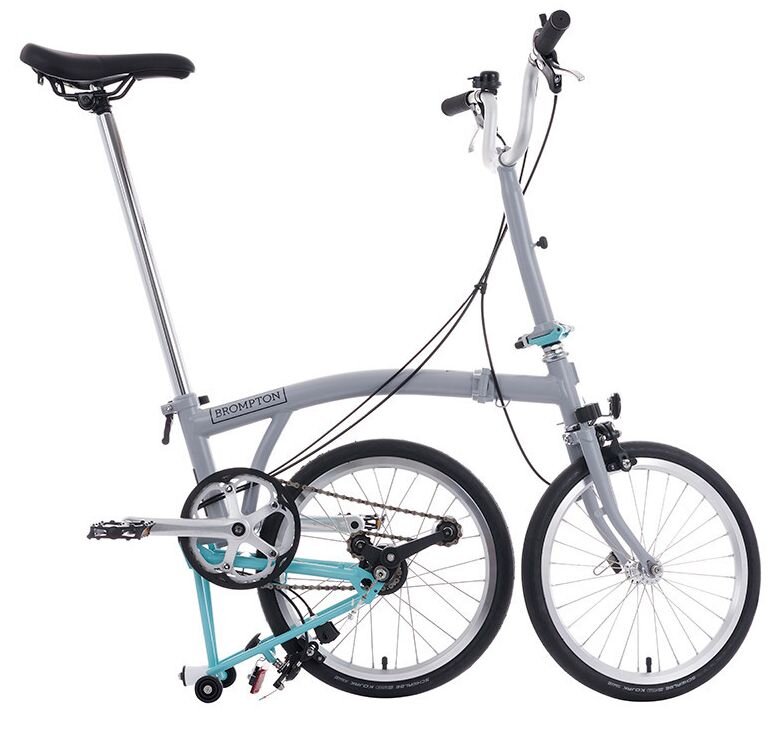 Rower składany Brompton A-Line 3 Window Grey/Turkish Green