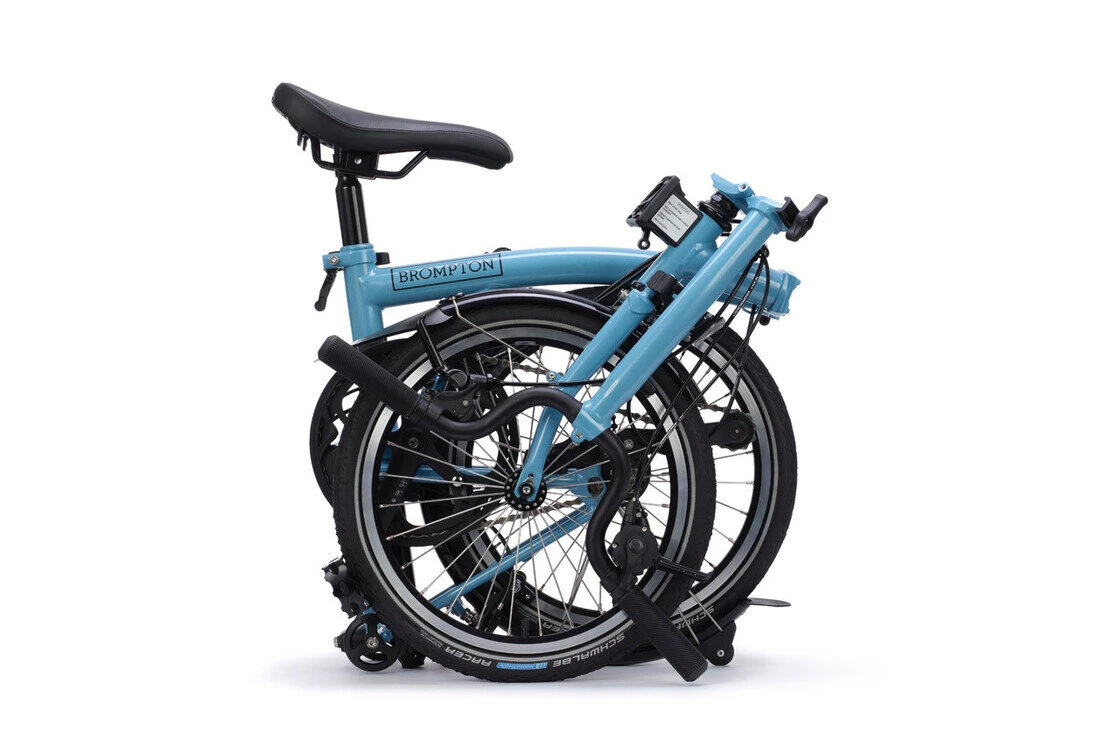 Rower składany Brompton C-Line 4s Dynamo SV8 Cloud Metallic
