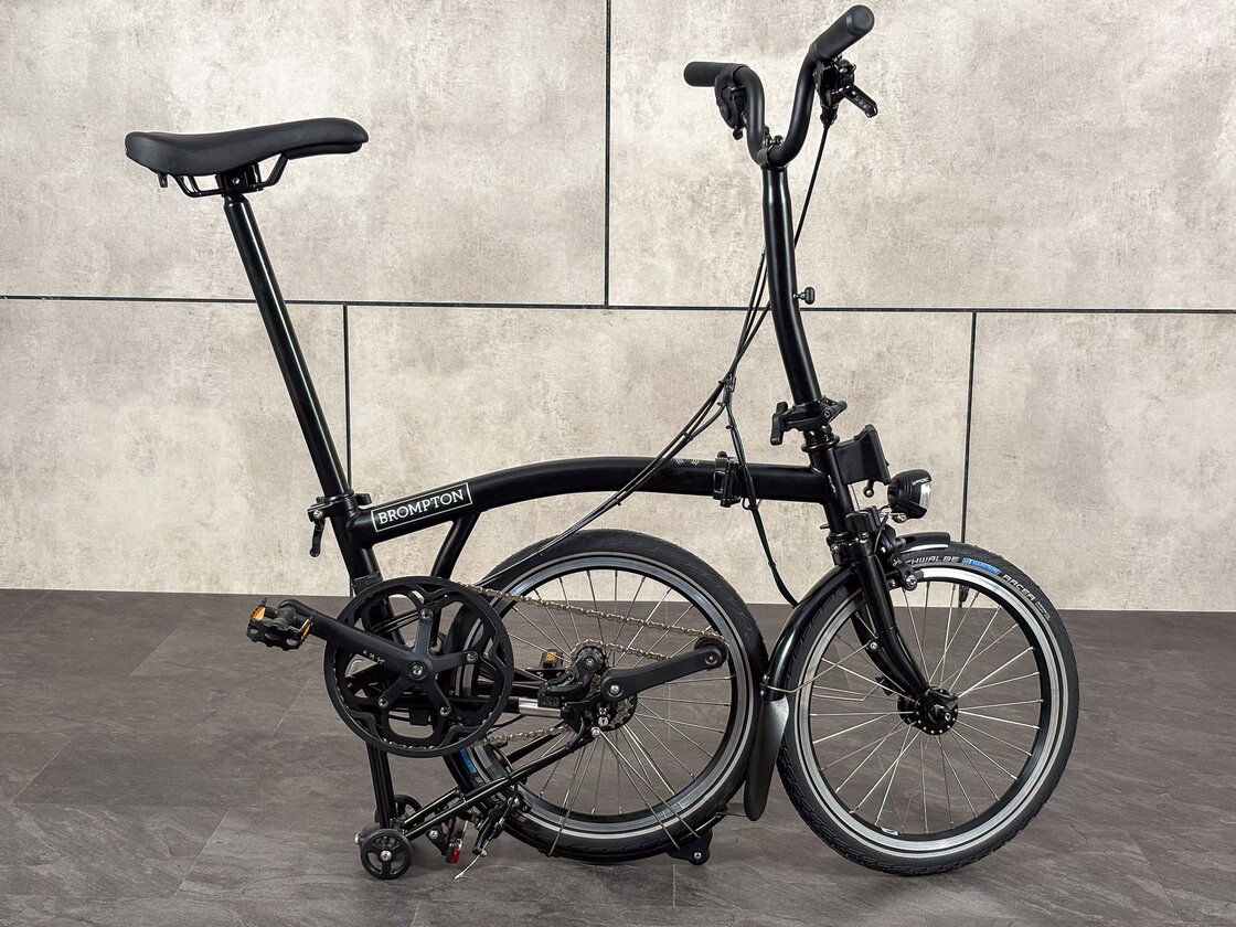 Rower składany Brompton C-Line 4s Dynamo SV8 Matt Black