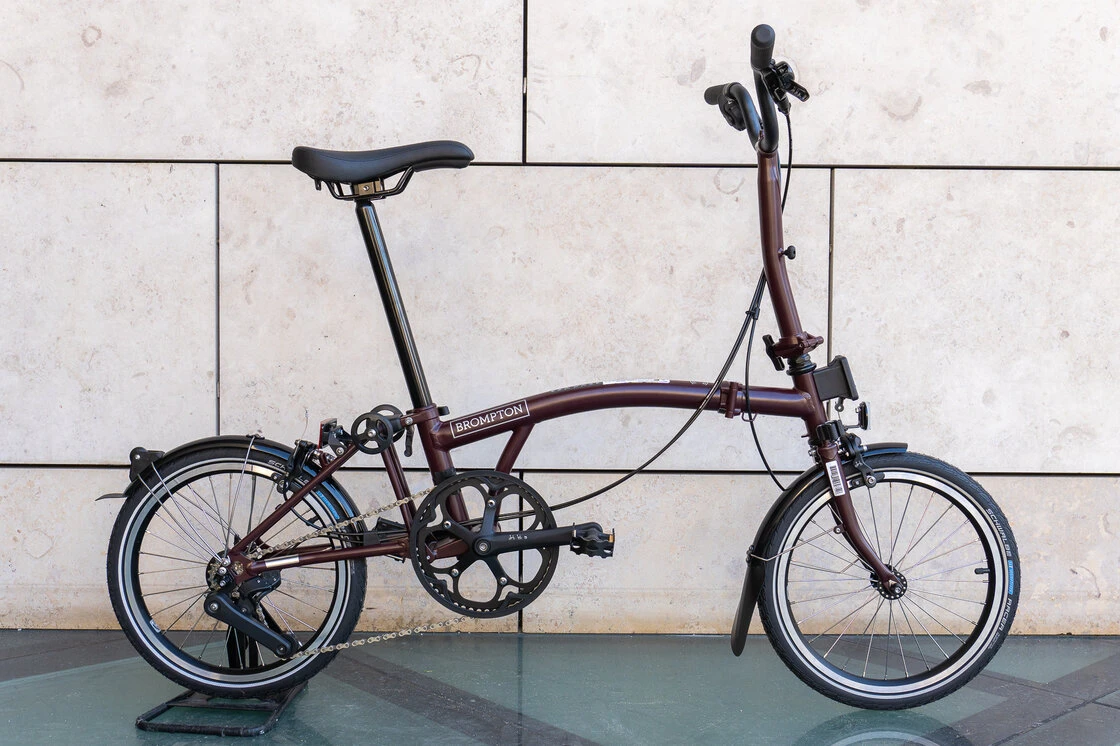 Rower składany Brompton C-Line 4s Plum Red