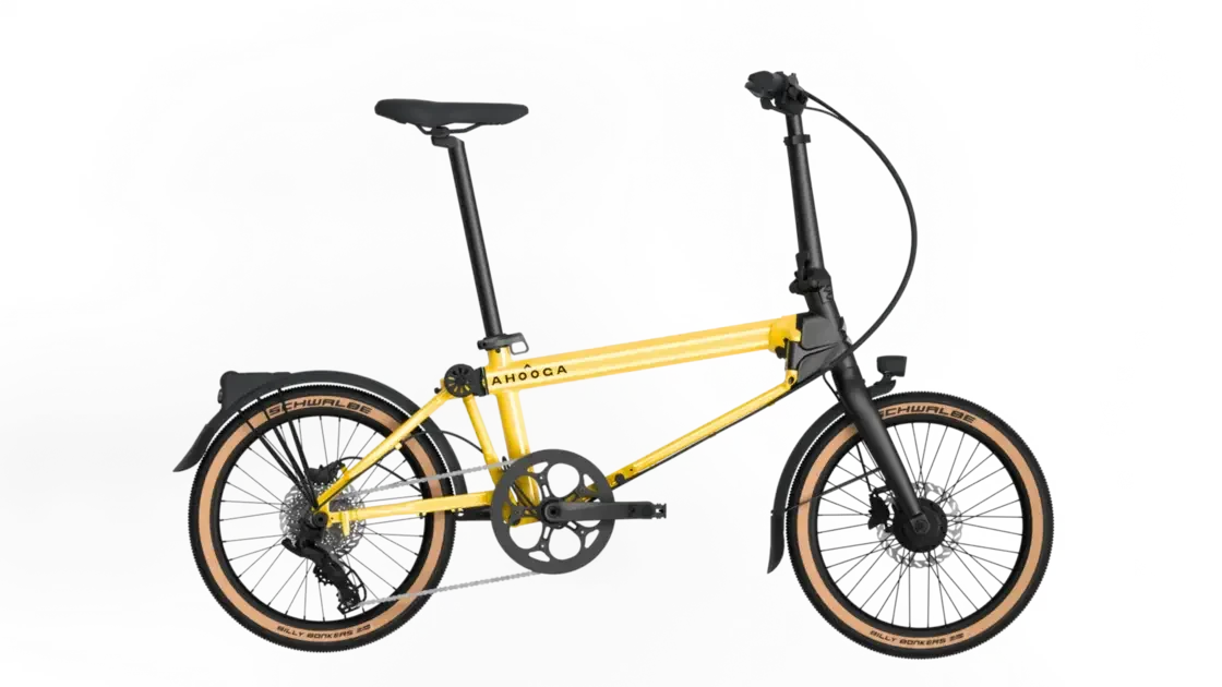 Rower składany elektryczny Ahooga E-MAX Derailleur 8 Bumblebee