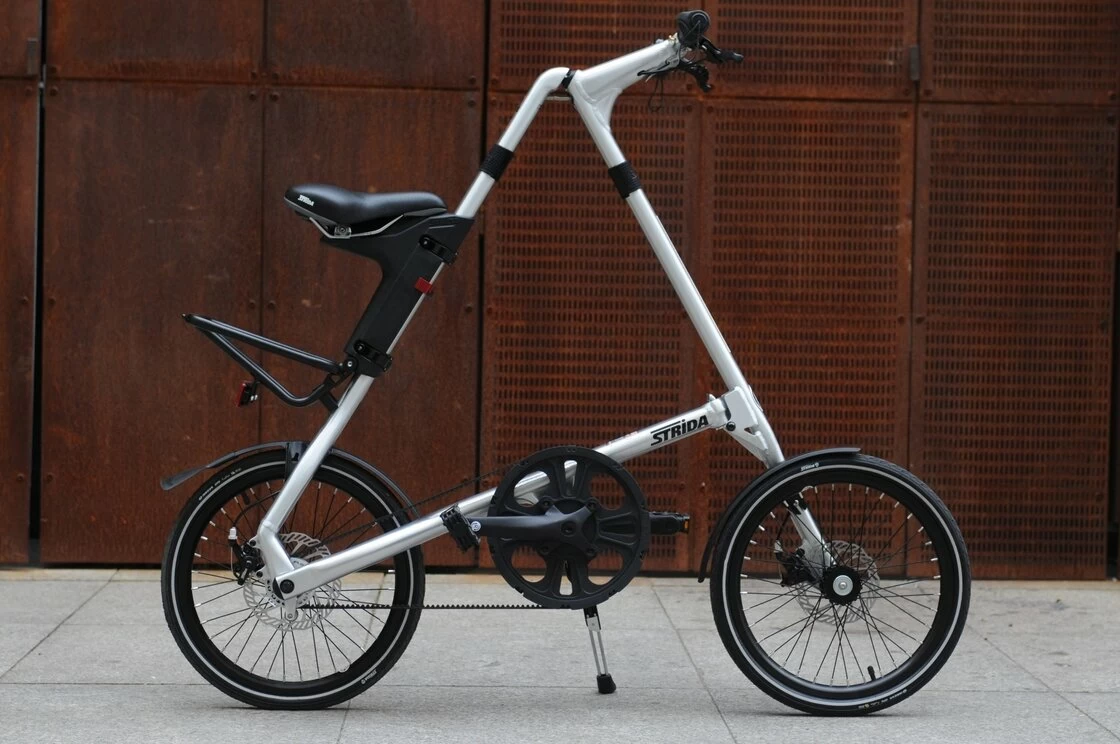 Rower składany STRIDA 5 QR+ 16" na pasku zebatym czerwony