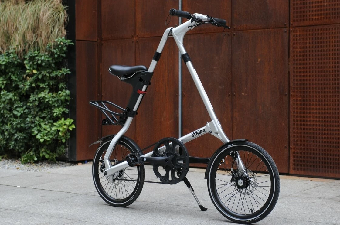 Rower składany STRIDA 5 QR+ 16" na pasku zebatym czerwony