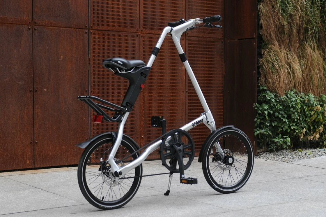 Rower składany STRIDA 5 QR+ 16" na pasku zebatym czerwony