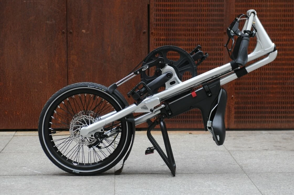 Rower składany STRIDA 5 QR+ 16" na pasku zebatym czerwony