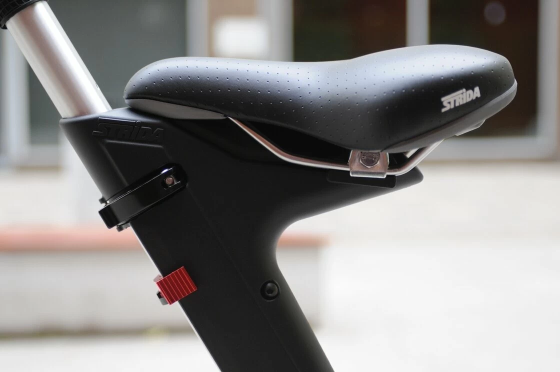 Rower składany STRIDA 5 QR+ 16" na pasku zebatym czerwony
