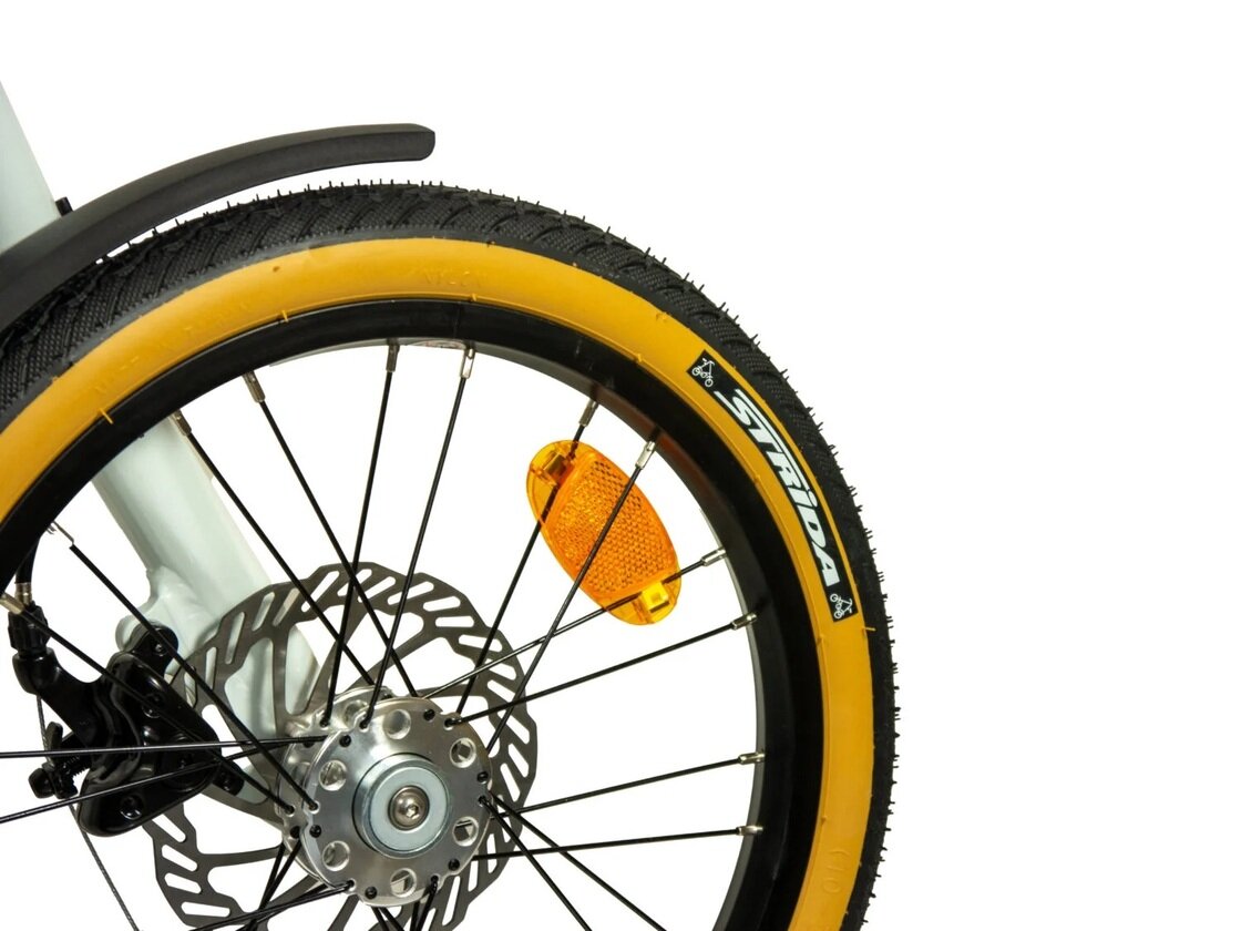 Rower składany STRIDA 5 QR+ 16" na pasku zebatym biały