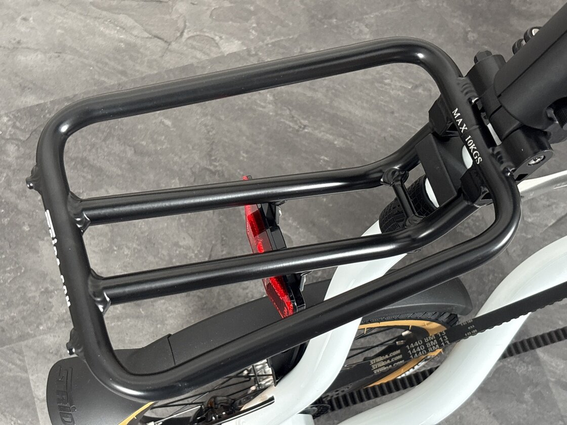Rower składany STRIDA 5 QR+ 16" na pasku zebatym biały