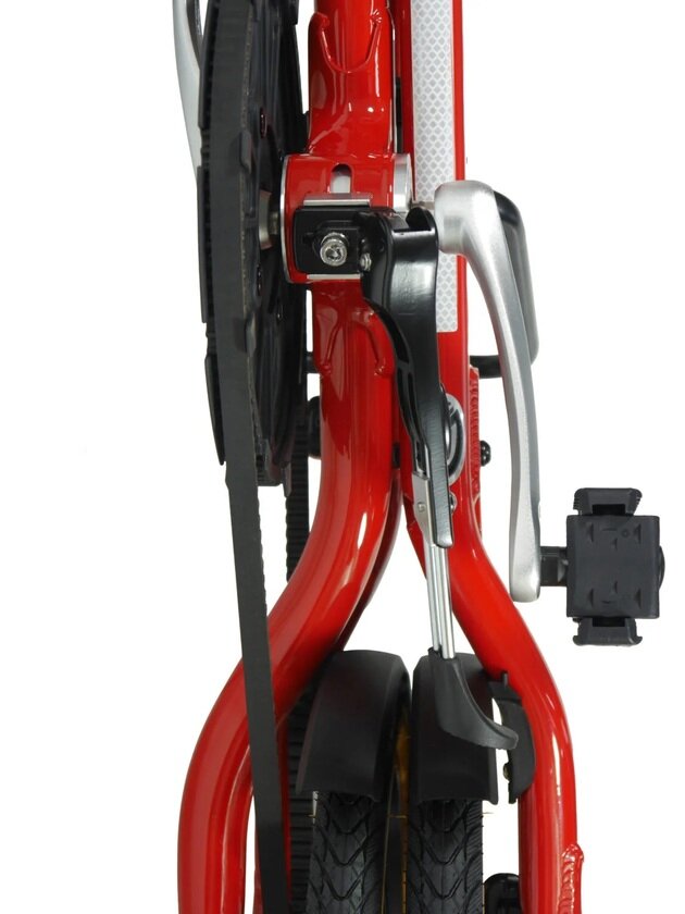 Rower składany STRIDA 5 QR+ 16" na pasku zebatym czerwony