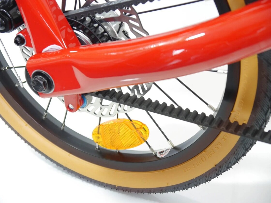 Rower składany STRIDA 5 QR+ 16" na pasku zebatym czerwony