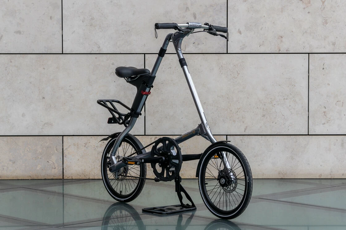 Rower składany STRIDA EVO 18" 3s OUTLET Srebrny Szczotkowany