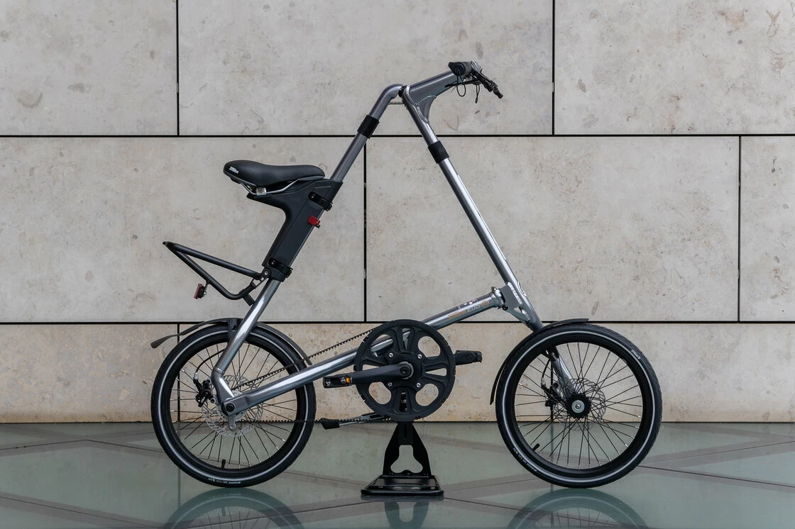 Rower składany STRIDA EVO 18" 3s OUTLET Srebrny Szczotkowany