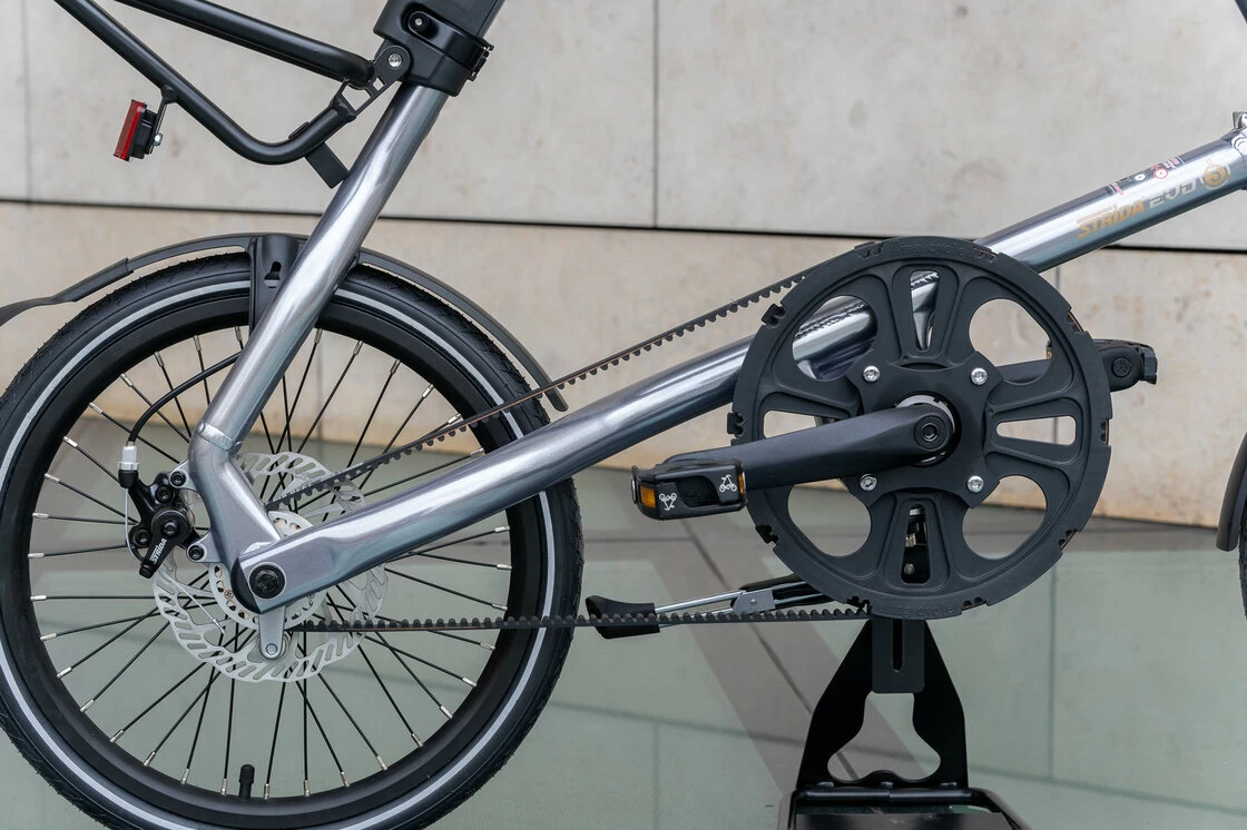 Rower składany STRIDA EVO 18" 3s OUTLET Srebrny Szczotkowany