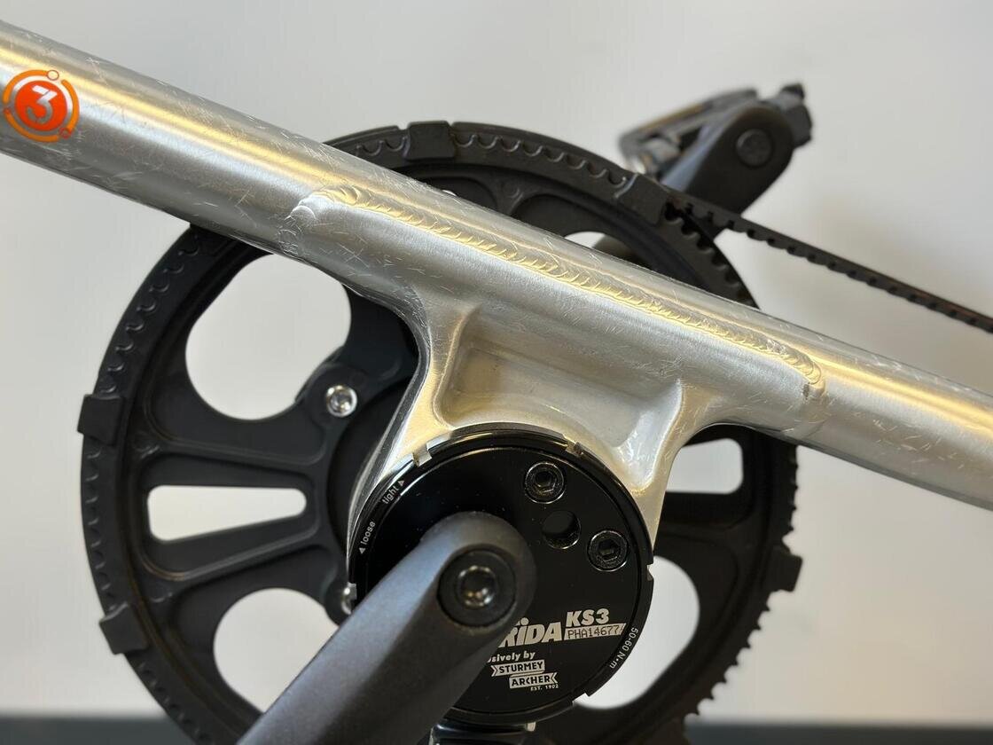Rower składany STRIDA EVO 18" 3s OUTLET Srebrny Szczotkowany