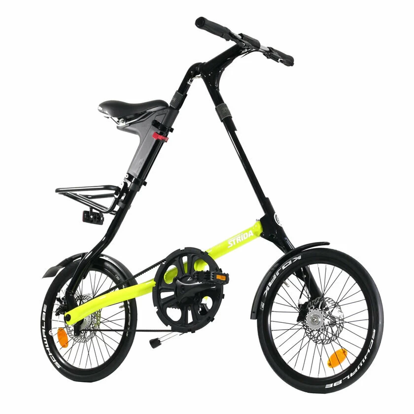 Rower składany STRIDA EVO 18" Czarny + Neon