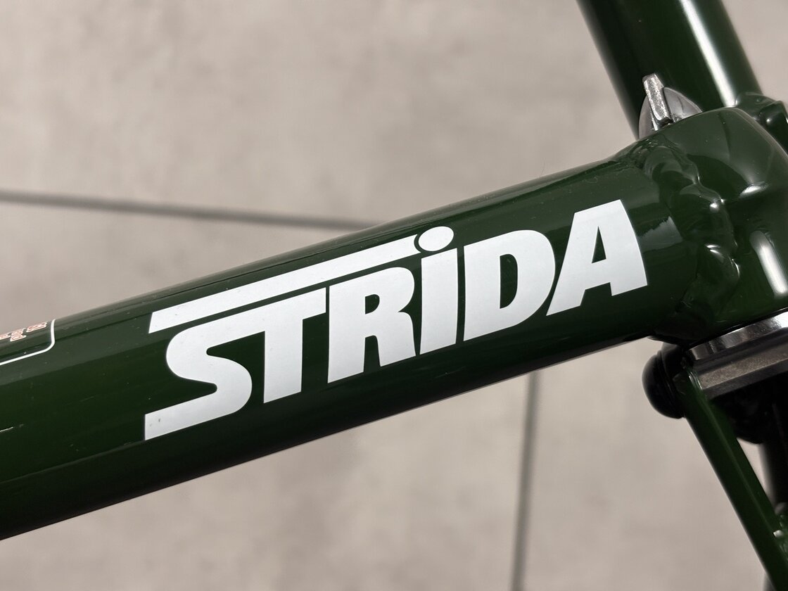 Rower składany STRIDA SX na pasku zebatym zielony butelkowy