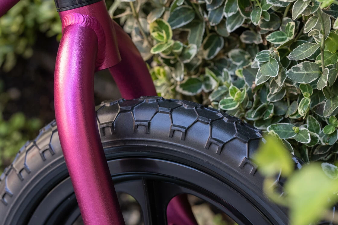 Rowerek biegowy CRUZEE 12" Czarne Koła lekki Różowy 