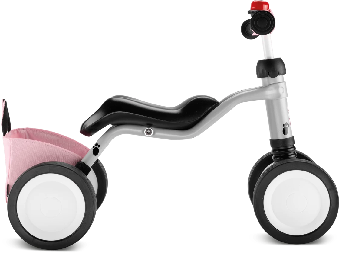 Rowerek biegowy Puky WUTSCH BUNDLE z torbą, dzwonkiem i osłoną kierownicy Grey Bunny