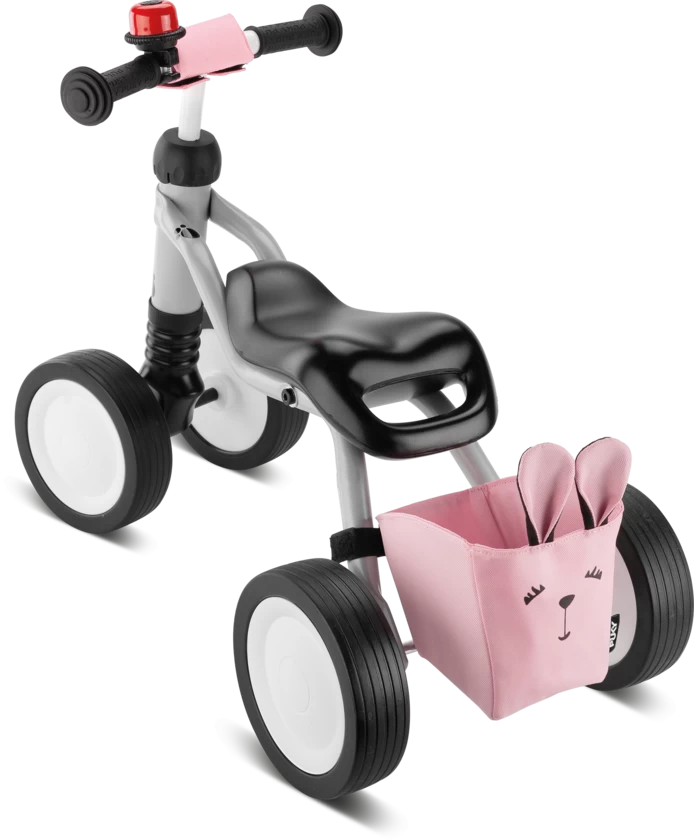 Rowerek biegowy Puky WUTSCH BUNDLE z torbą, dzwonkiem i osłoną kierownicy Grey Bunny