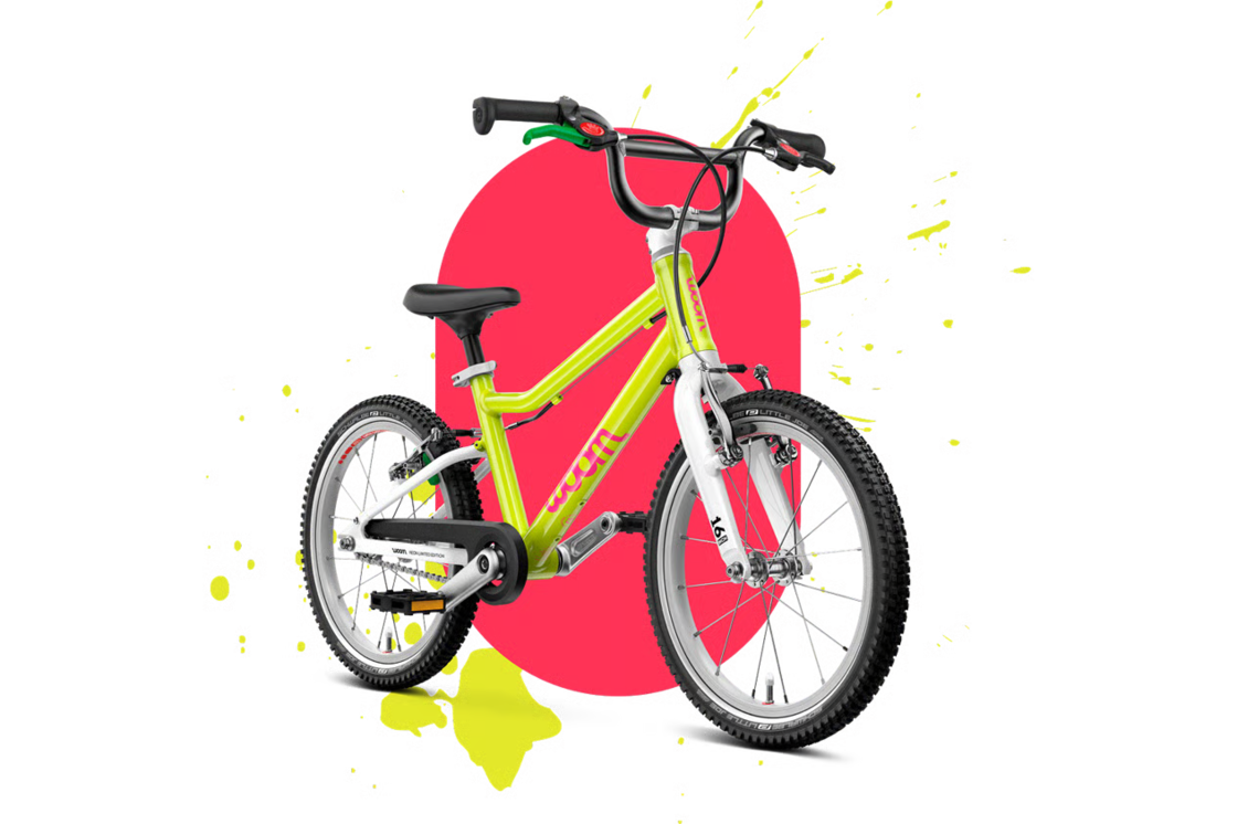 Rowerek dziecięcy woom GO 3 AUTOMAGIC Limited Edition Neon Lime