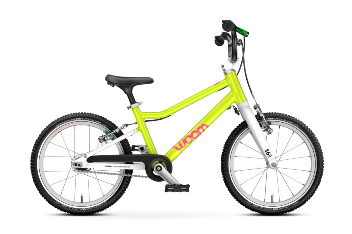 Rowerek dziecięcy woom GO 3 AUTOMAGIC Limited Edition Neon Lime