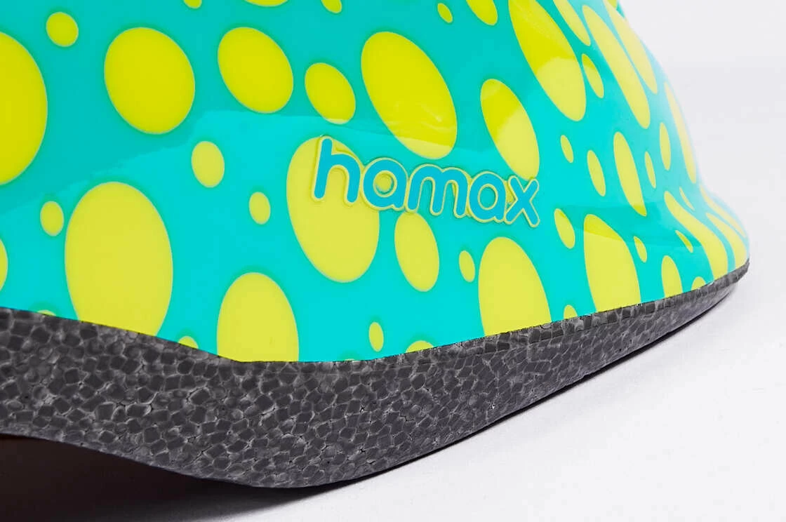 Rowerowy kask dziecięcy Hamax Skydive Junior - zielony/żółty Rozmiar S