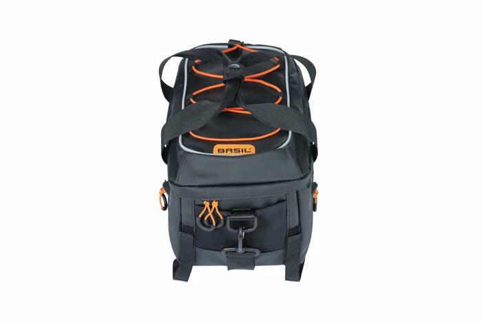 Sakwa na tylny bagażnik rowerowy Basil Miles Tarpaulin 7L Black/Orange